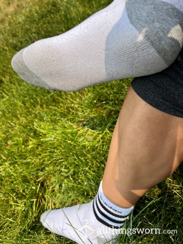 White Adidas Socks