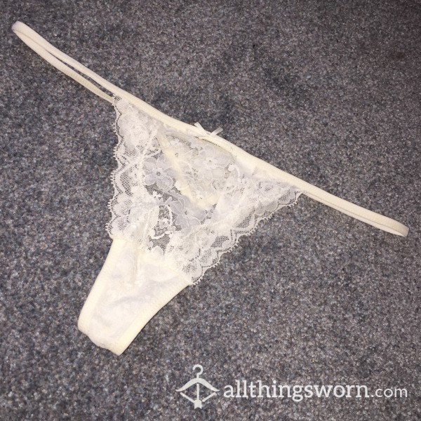 White All Lace G - String