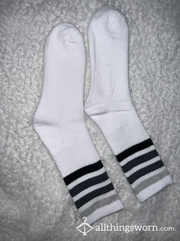 White And Black New Gym Socks