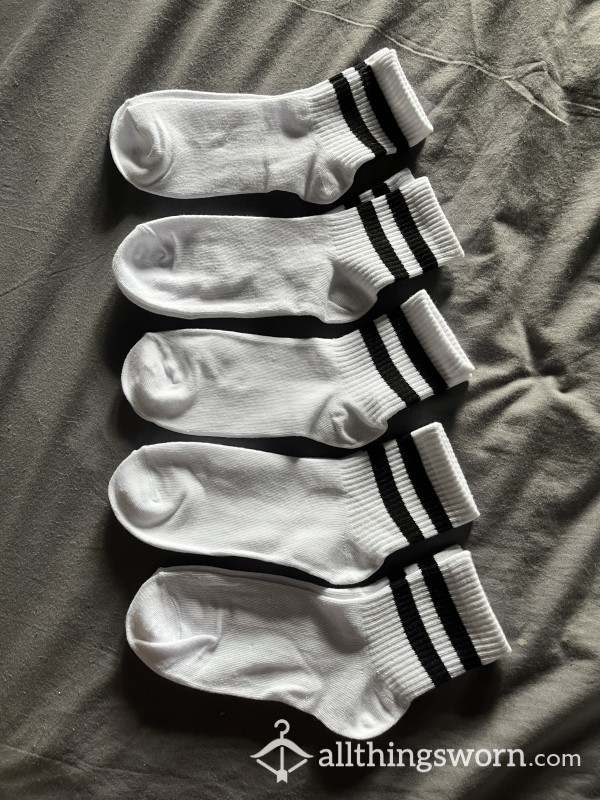 White And Black Sports Socks