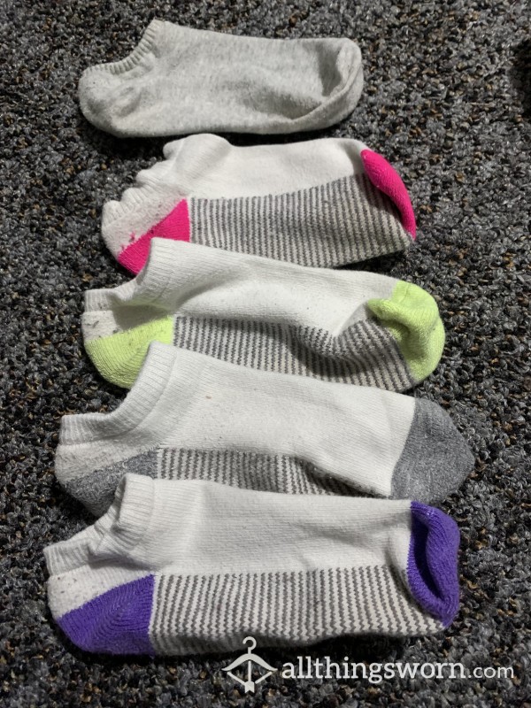 White And Gray Socks