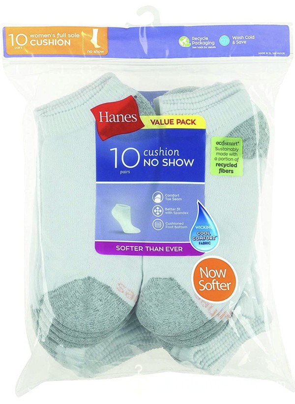 White And Grey Hanes Ankle Socks