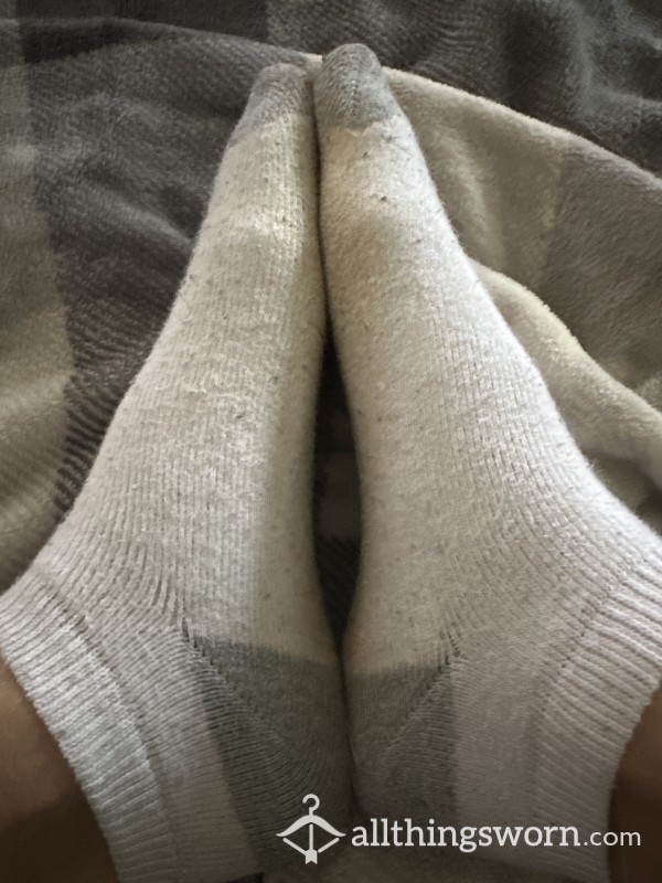 White And Grey Sweat Socks
