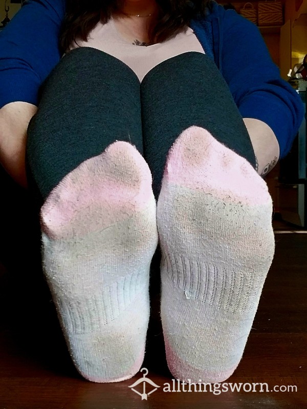 White And Light Pink Socks