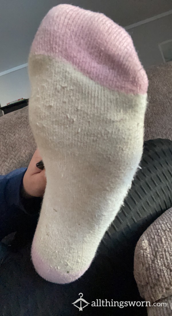 White And Pink Socks