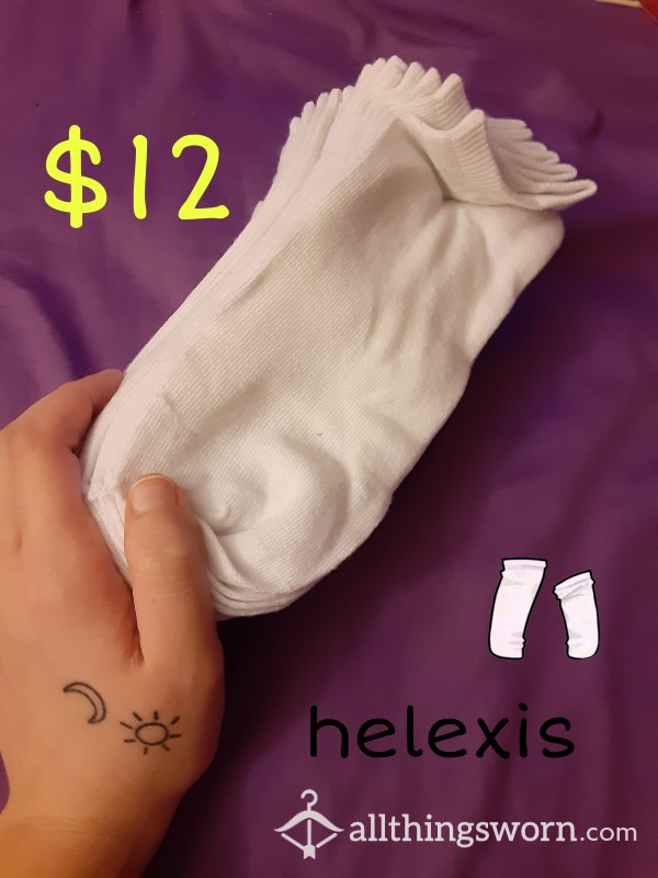 White Ankle Socks Customized For You! 💋