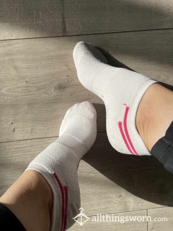 White Ankle Socks, Well Worn