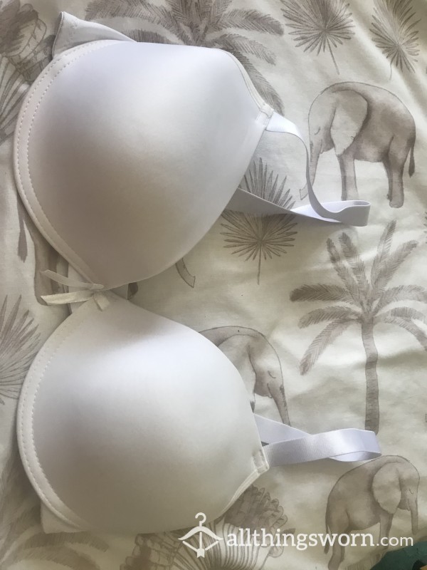 Used, White, Smooth, T-shirt Bra, 36D