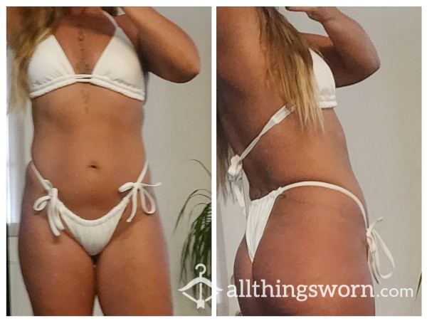 White Brazilian Thong Bikini