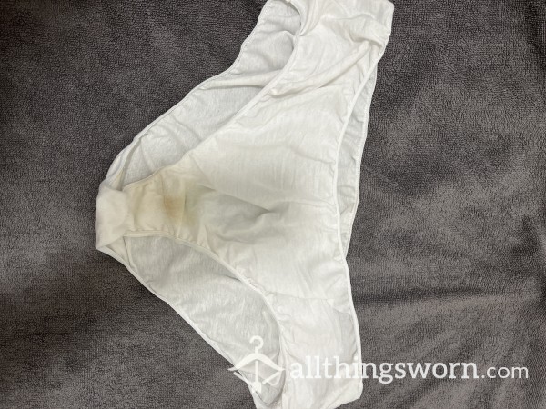 White Briefs, Size 14-16 Worn And Stained
