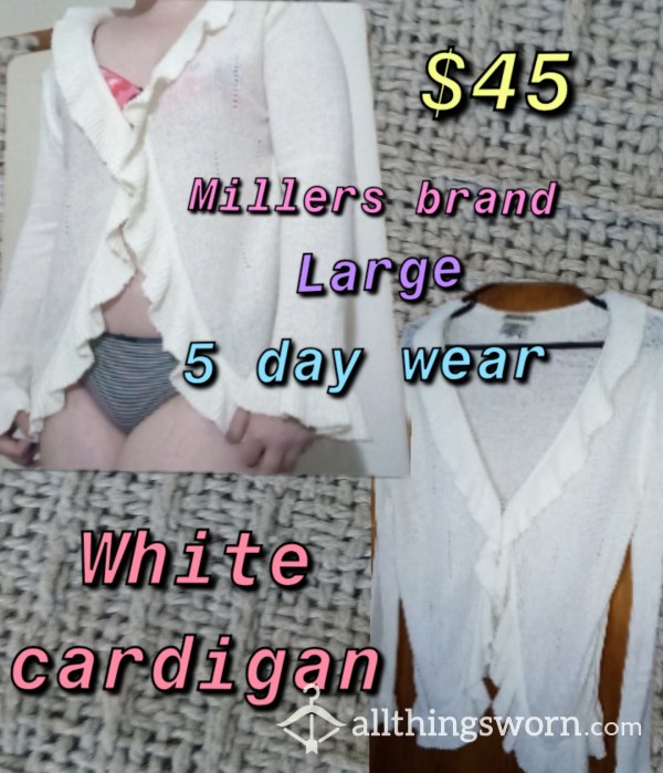 White Cardigan | 5 Day Wear