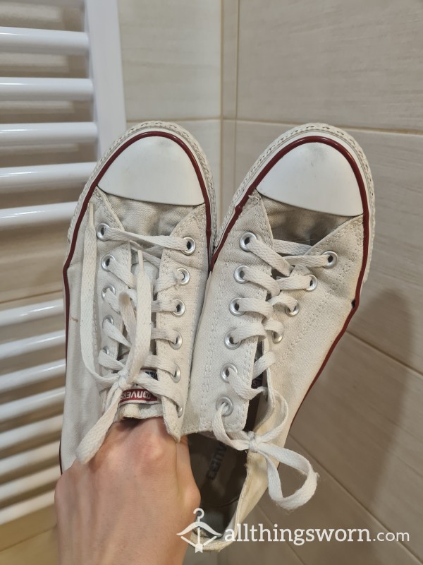 White Converse Shoes Size 41.5eu