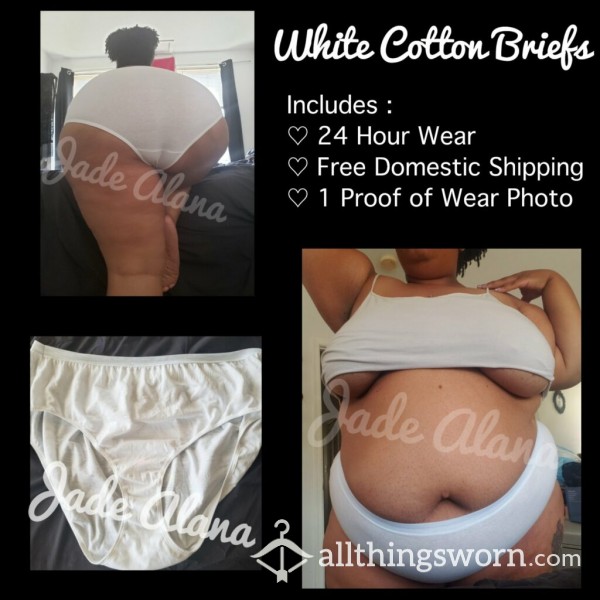 White Cotton Briefs