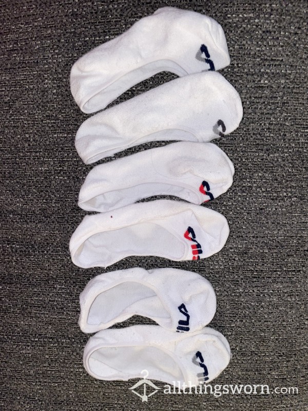White Cotton Footsie Socks