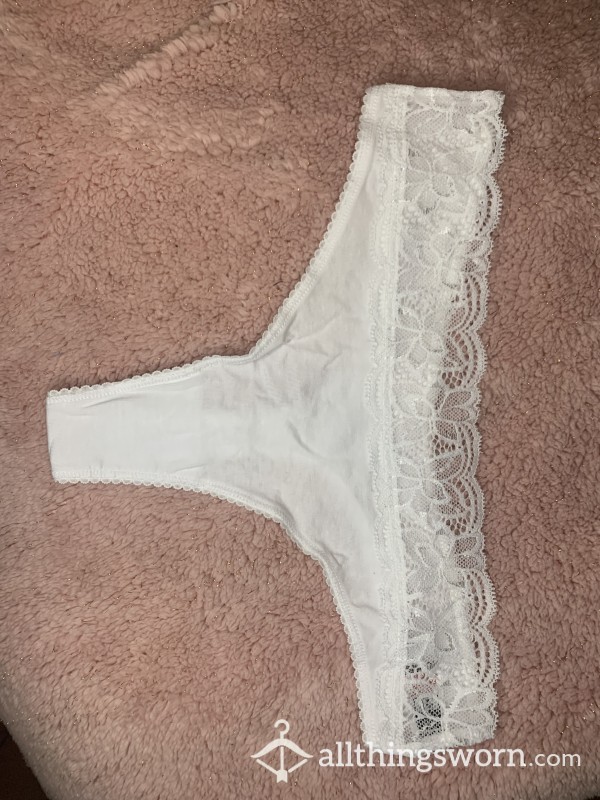 White Cotton Lace Panties