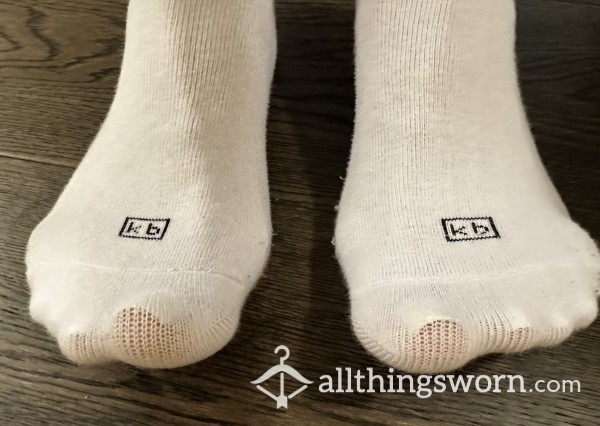 White Cotton Socks Well-Worn