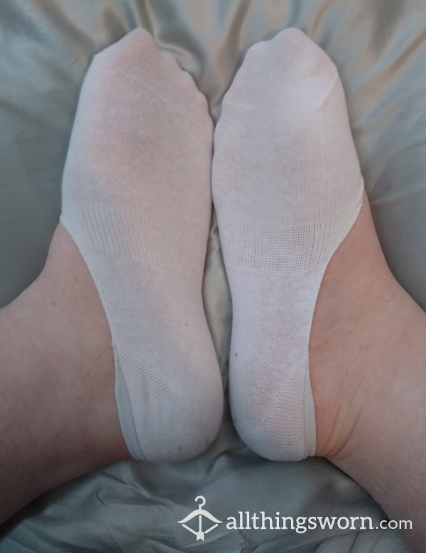 White Cotton Sports Socks With Gripper One Size 👣 48 Hour Wear Included 👣 More Days + Extra Sweat Available