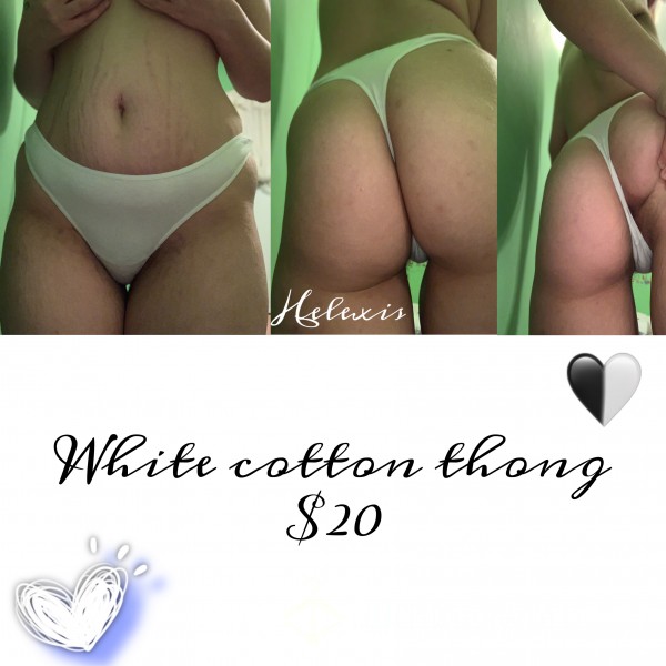 White Cotton Thong 🤍🤍