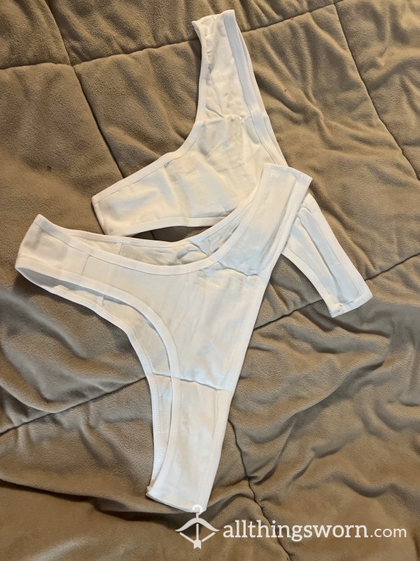 White Cotton Thong Comes With Up To 7 Daywear