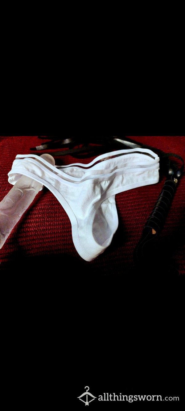 White Cotton Thong Worn For 3 Day For €30 Plus Shipping