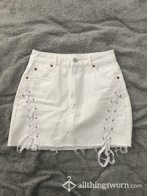 White Denim Topshop Skirt