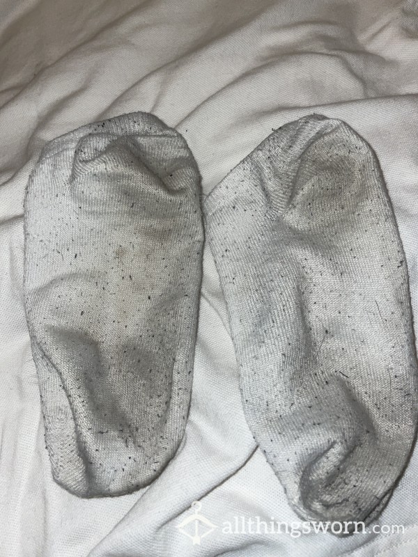 White Dirty 3 Day Worn Socks