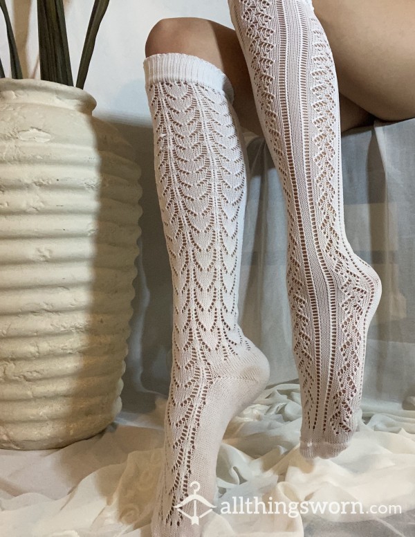 White DIRTY Stockings