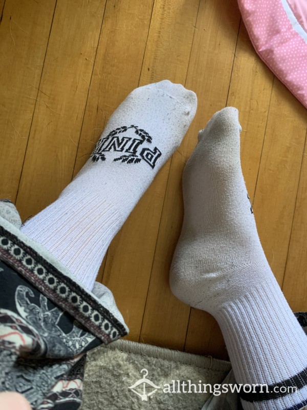 White, Dirty Victoria Secret Long Socks