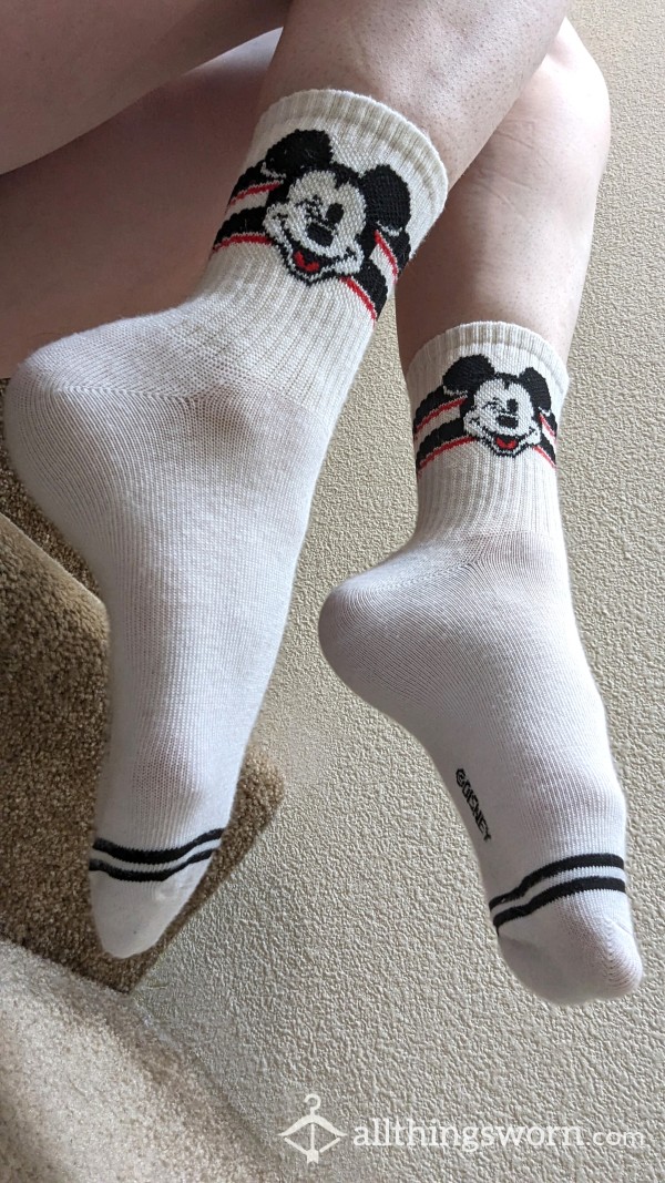 White Disney Crew Socks