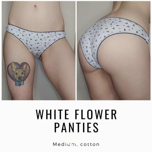 WHITE FLOWER PANTIES