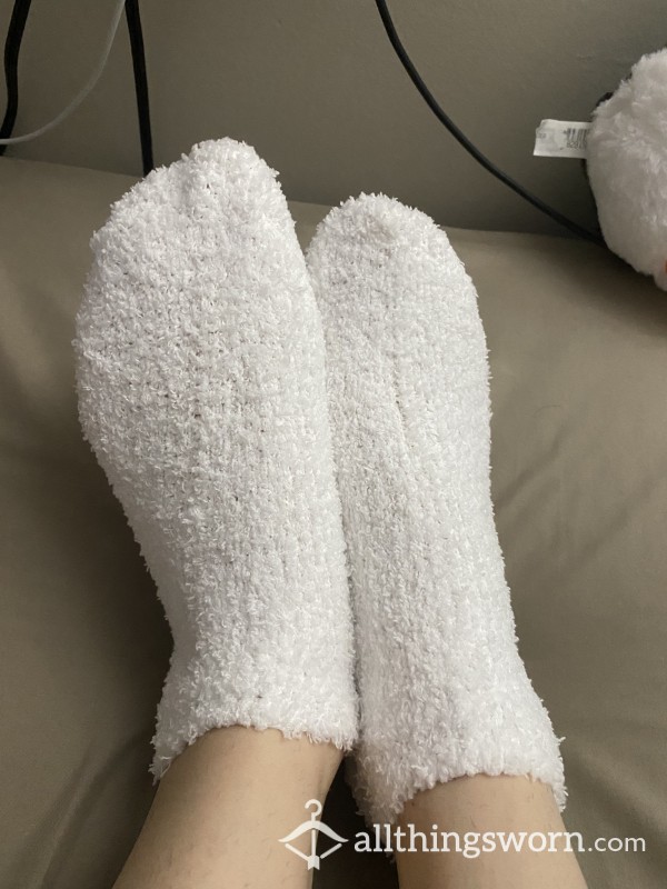 White Fluffy Socks