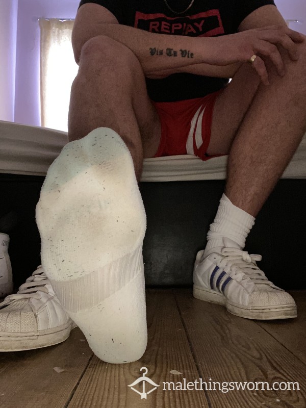 White Footie Socks
