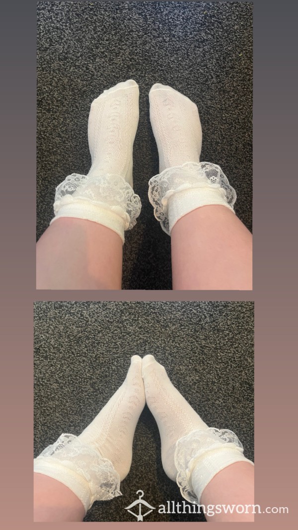 White Frilled Socks