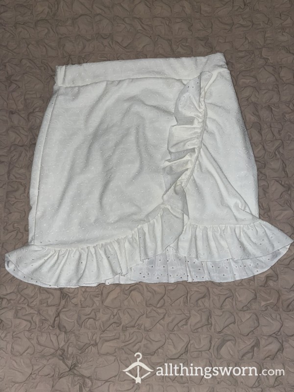White Frilly Sissy Skirt