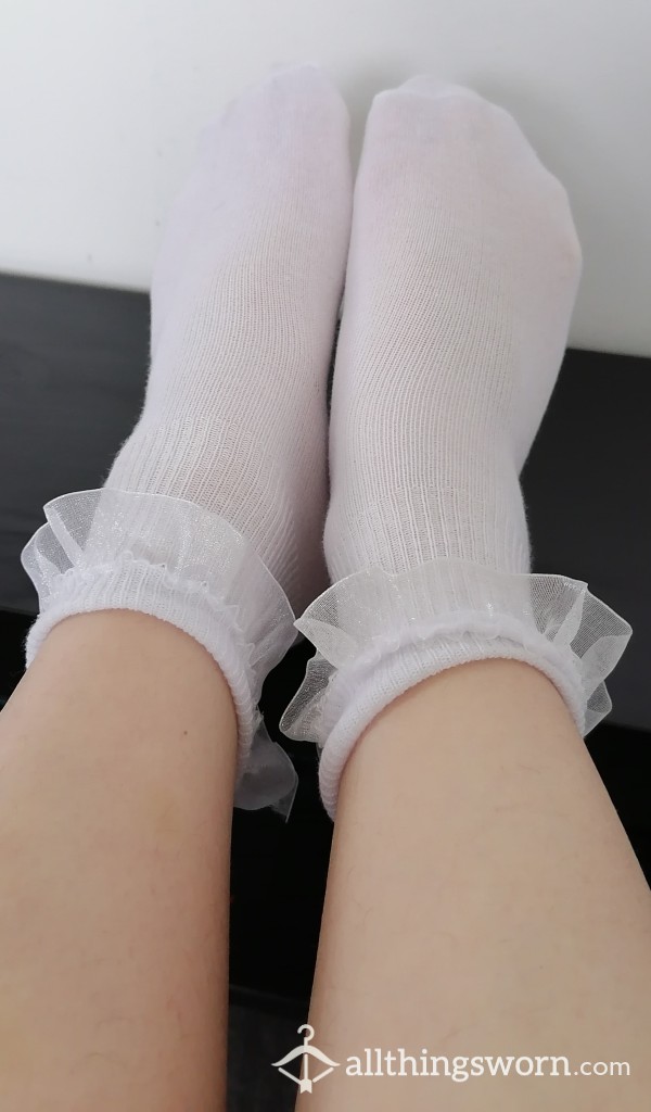 White Frilly Socks