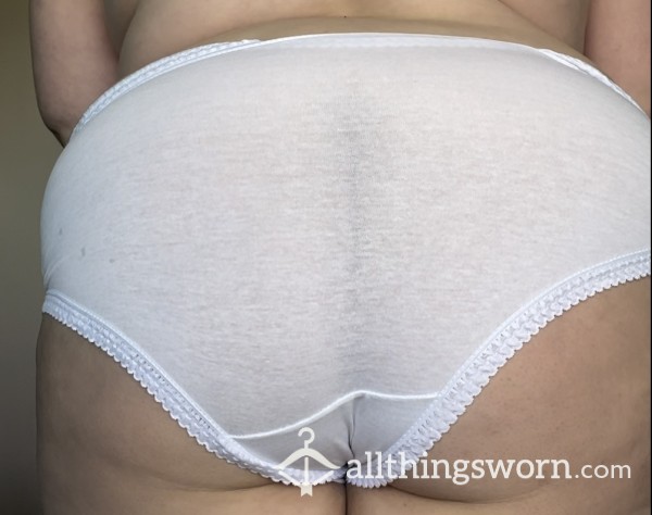 White Full Cotton Panties