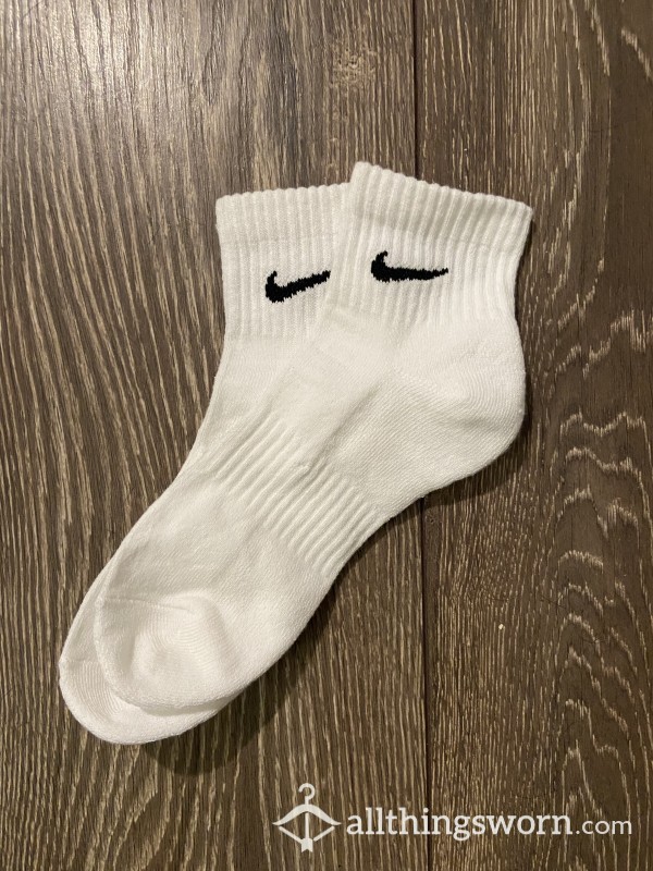 White Genuine Nike Socks- Custom Wear🥰
