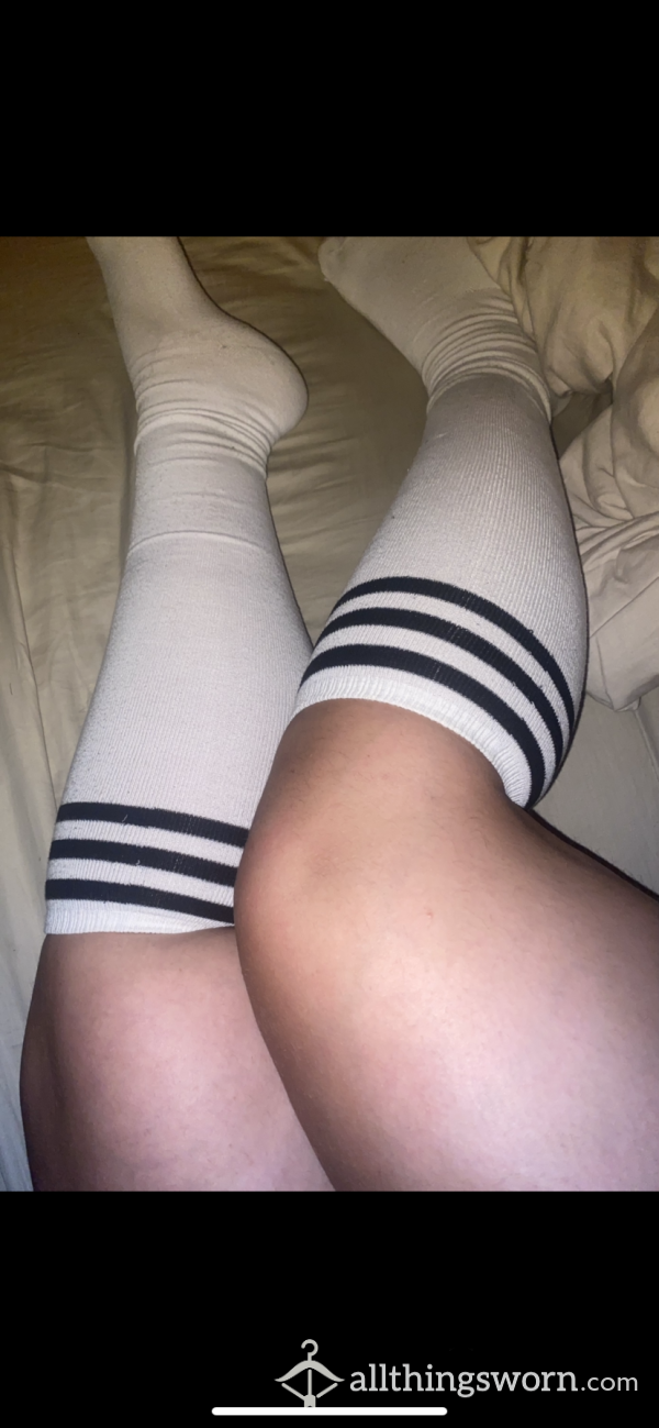 White Knee Highs Socks