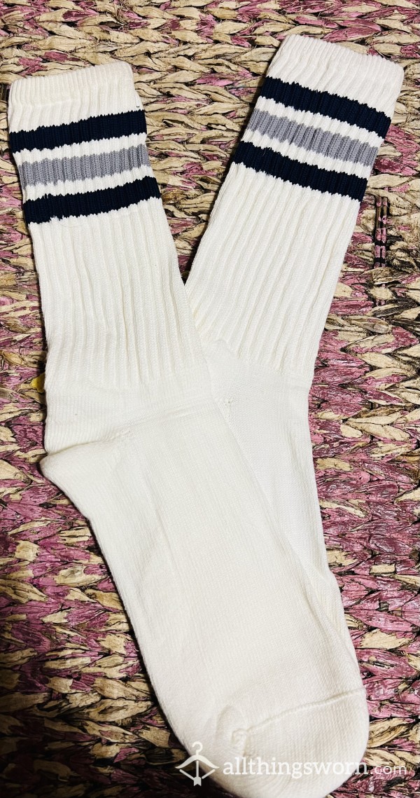 White Knee Socks, With 14 Day Wear