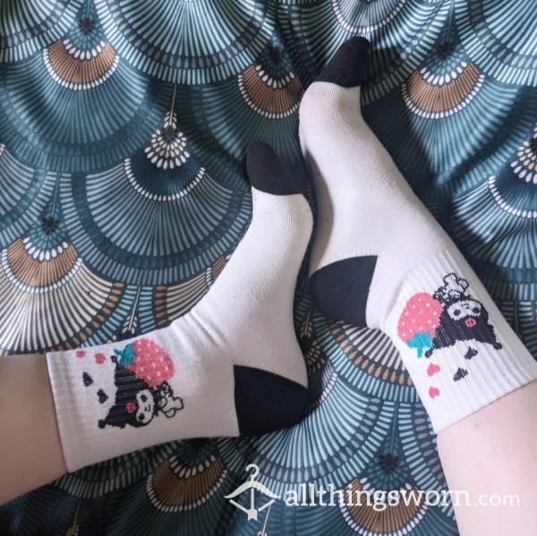 White Kuromi Strawberry Socks~