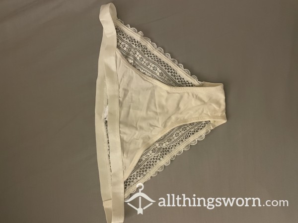 White Lace Back Panties