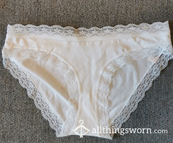 White Lace Detail Panties