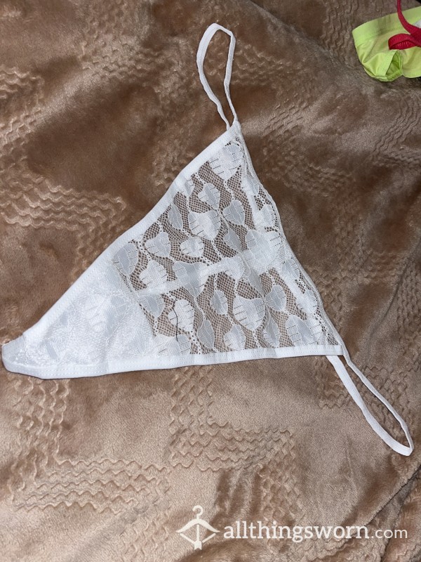 White Lace G-String