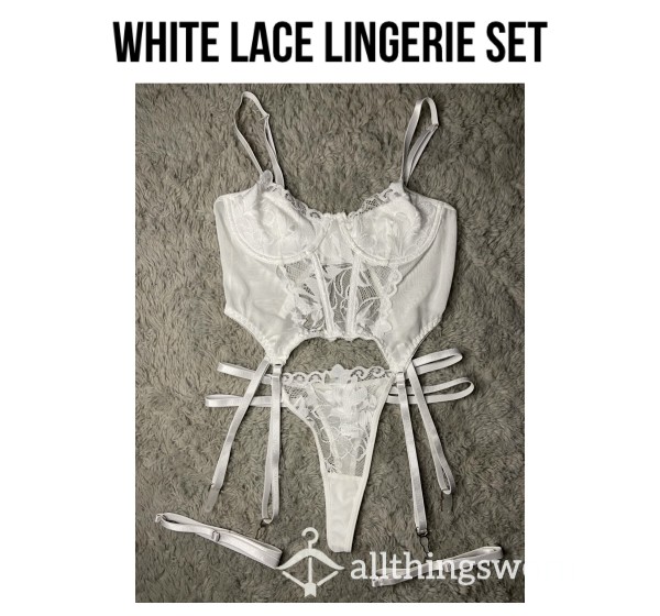 *reduced* White Lace Lingerie Set🤍