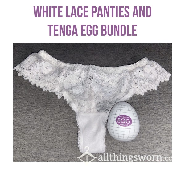 White Lace Panties And Tenga Egg Bundle🕊