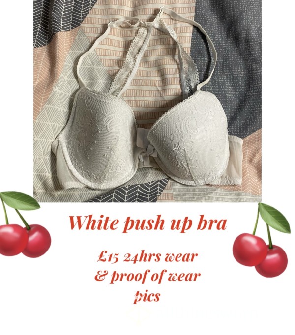 White Lace Push Up Bra 🤍| Perfect For A Sissy🤭