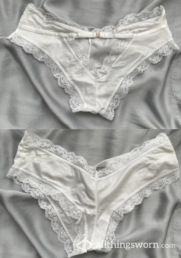 White Lace Silk Panties