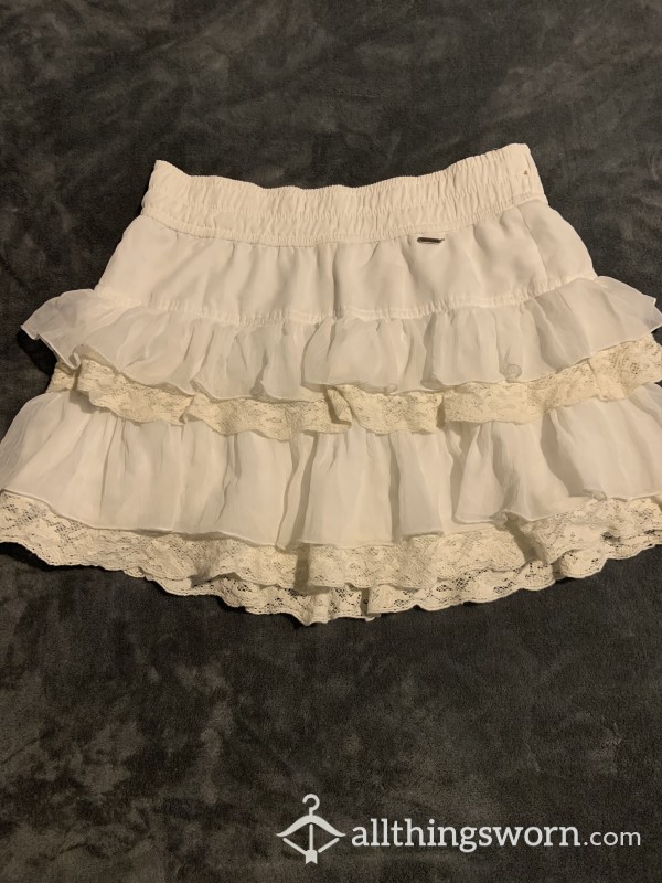 White Lace Skirt Medium Size