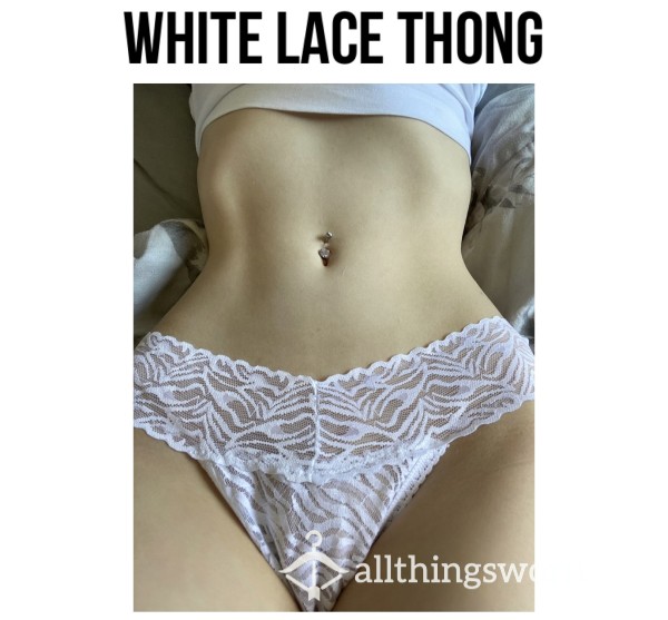 White Lace Thong🕊