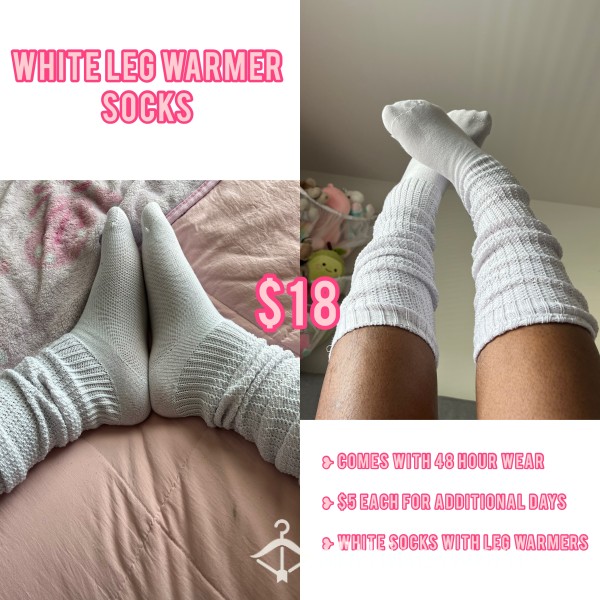 White Leg Warmer Socks